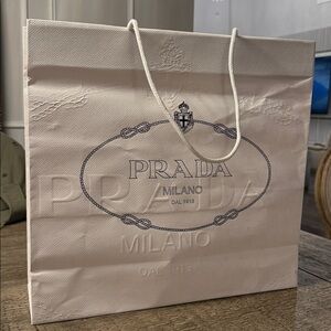 AUTHENTIC Prada White PAPER BAG